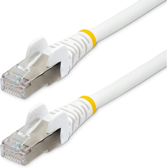 StarTech.com 5ft CAT6a Ethernet Cable - Low Smoke Zero Halogen (LSZH) - 10 Gigabit 500MHz 100W PoE RJ45 S/FTP White Network Patch Cord Snagless w/Strain Relief (NLWH-5F-CAT6A-PATCH)