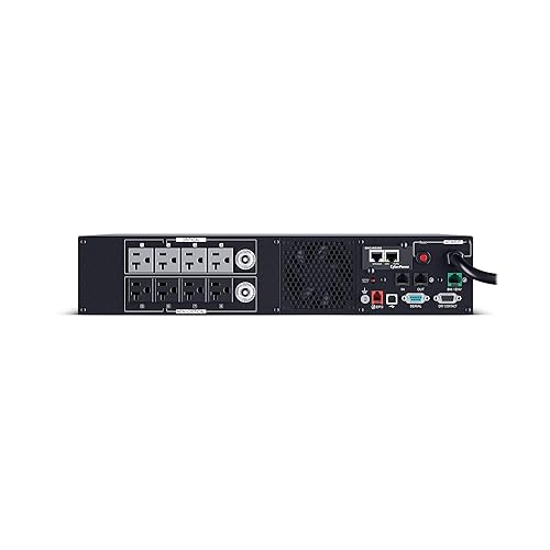 CyberPower PR2200RT2UN Smart App Sinewave UPS System, 2200VA/2200W, 8 Outlets, 2U Rack/Tower, AVR, Pre-Installed RMCARD205 2200VA NET