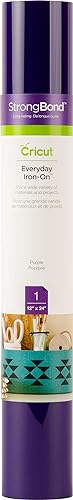 Cricut Everyday Iron On - 12” x 2ft - HTV Vinyl for T-Shirts - StrongBond Guarantee, Outlast 50+ Washes, Use with Cricut Explore Air 2/Maker, Purple 12" x 2ft Purple