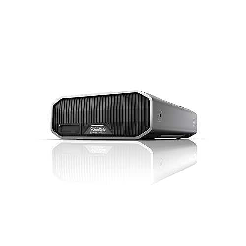 SanDisk Professional 22TB G-Drive Project - External HDD, Thunderbolt 3, USB (10Gbps), 7200RPM Ultrastar Hard Drive, Up to 260MB/s Read - SDPHG1H-022T-NBAAD
