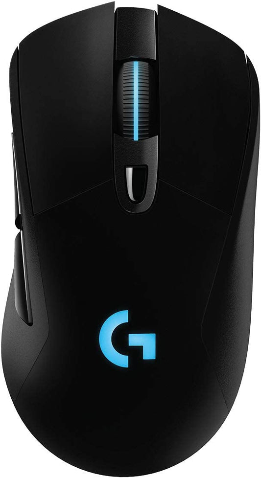 Logitech G703 LIGHTSPEED Wireless Gaming Mouse W/ Hero 25K Sensor, PowerPlay Compatible, Lightsync RGB, Lightweight 95G+10G optional, 100-25, 600 DPI, Rubber Side Grips