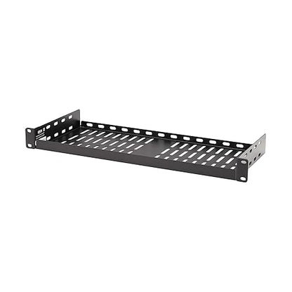 Tripp Lite 1U Fixed Server Rack Enclosure Shelf, Cantilever Extension, Steel, Airflow Vented Design, Mount Hardware Included, 7 inches Depth, 40lb / 18 kgs Capacity, 5-Year Warranty (SRSHELF2P1USHRT)