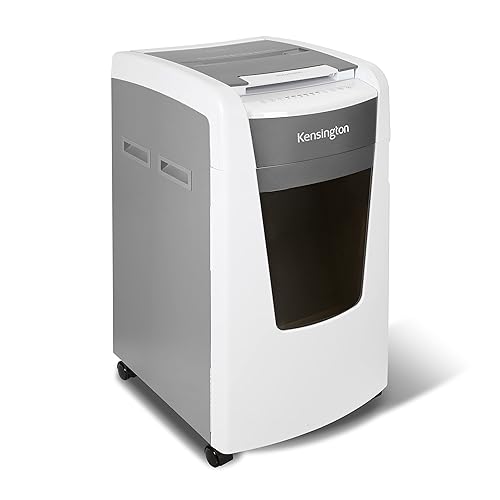 Kensington Shredder - New OfficeAssist 600-Sheet Auto-Feed Micro Cut Anti-Jam Heavy Duty Shredder with 29 gallons Waste Capacity, Lockable Chamber and 4 Casters (K52052AM) 29-gallon/1300-sheet bin