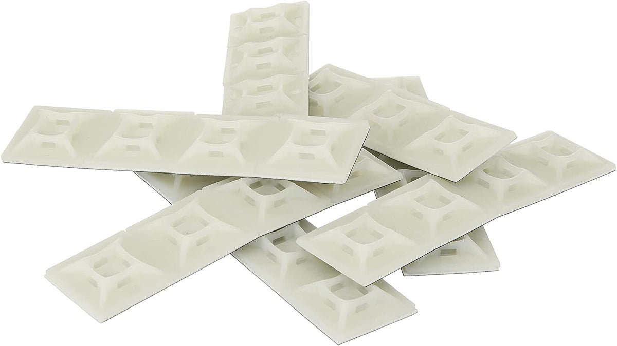 StarTech.com Self-adhesive Nylon Cable Tie Mounts - Pkg of 100 - Cable organizer - HC102