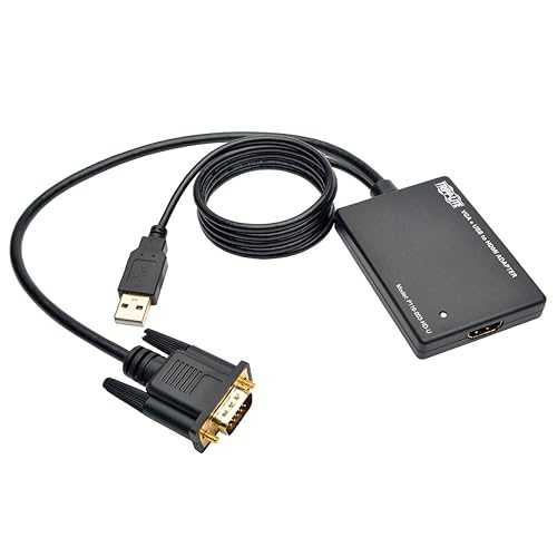 TRIPP LITE P116-003-HD-U VGA to HDMI Converter Adapter with USB Audio Power 1080p,Black