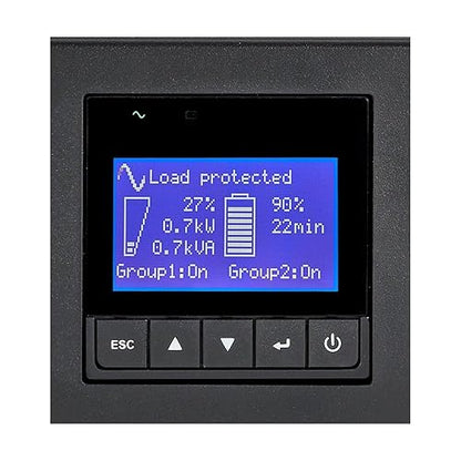 Eaton 9PX Lithium ion UPS, 2U, 2000 VA, 1800 W, 5-20P Input, Outputs: (6) 5-20R, (1) L5-20R, 120V (9PX2000RT-L)
