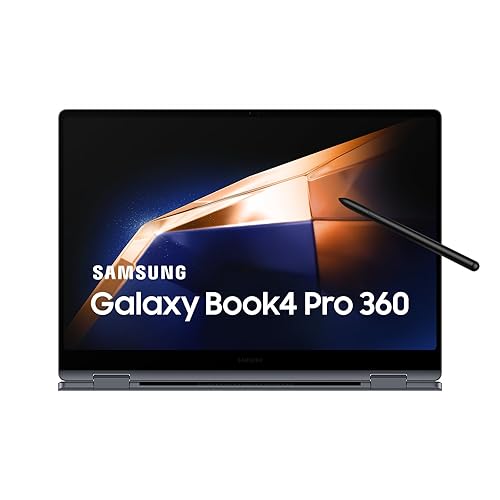 Samsung Galaxy Book4 Pro 360 Laptop, 16", Intel U7H, 16GB RAM, 1TB Storage - Moonstone Gray Intel U7H 1TB Galaxy Book4 Pro 360