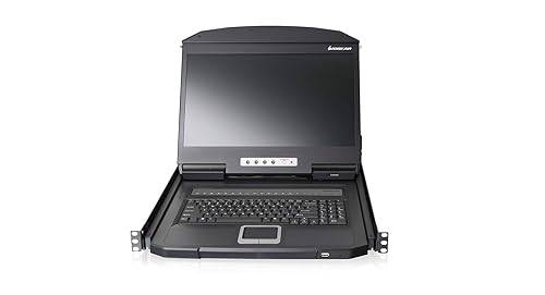 IOGEAR 18.5-Inch Widescreen Short Depth 16-Port LCD KVM Switch w/16x USB KVM Cables, GCL1916WKITU