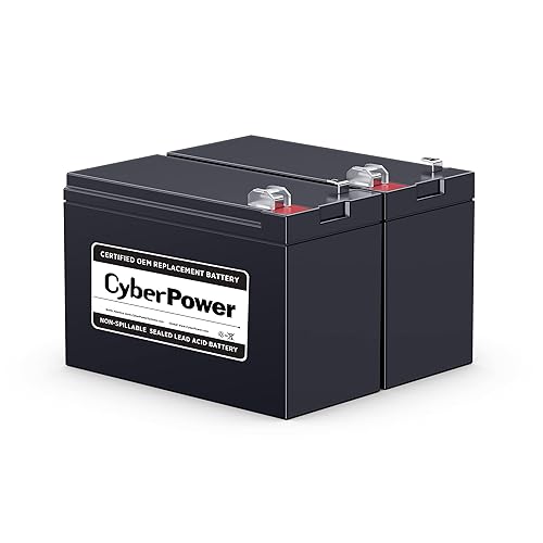 CyberPower RB1270X2C UPS Replacement Battery Cartridge, Maintenance-Free, User Installable, 12V/7Ah