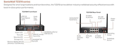 SonicWall TZ370 TradeUp (03-SSC-3004) | 3 YR Advanced Protection Security Suite and 1 YR Cloud Secure Edge - Secure Internet Access (Basic-10 Users) and Secure Private Access (Advanced-3 Users) 3 Year 3YR Advanced Protection & 1YR Cloud Secure Edge