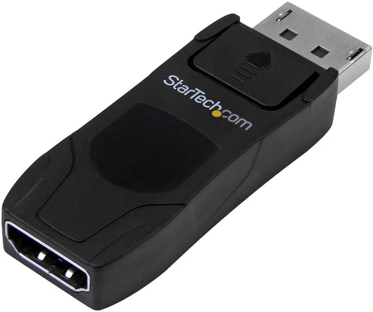 StarTech.com DisplayPort to HDMI Adapter - 4K 30Hz Compact DP 1.2 to HDMI 1.4 Video Converter - DP++ to HDMI Monitor/TV - Passive DP to HDMI Cable Adapter - Latching DP Connector (DP2HD4KADAP) 4K HDMI (Output)