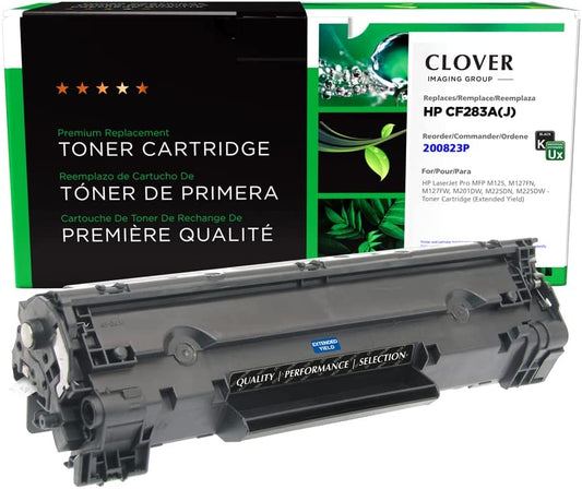 Clover imaging group Clover Remanufactured Toner Cartridge for HP 83A Extended Yield CF283A(J) | Black