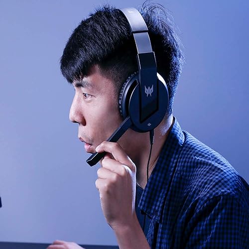 Acer Predator Galea 311 True Harmony Sound Gaming Headset: 50mm Drivers - Rotatable Omni-Directional Mic with On-Cable Controls - Black, NP.HDS11.00B
