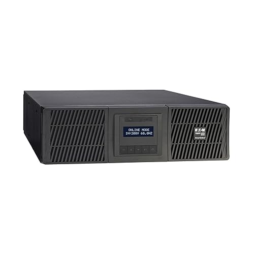 Eaton Tripp Lite Series 5000VA UPS Battery Backup, 208V, Maintenance Switch, AVR, 4 Outlets, Sinewave, 3U Rackmount, Network Card, Extended Run, 2-Year Warranty & $250,000 Insurance (SU5000RTMB) Maintenance Bypass Switch 5000VA