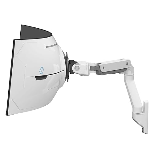 Ergotron Mounting Arm for Monitor, Curved Screen Display - White - 9.10" to 57" Screen Support - 37.48 lb Load Capacity - 100 x 100, 75 x 75 - VESA Mount Compatible