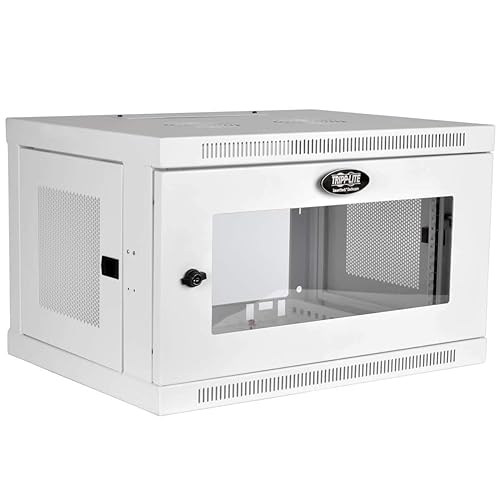 Tripp Lite 6U Wall Mount Rack Enclosure Server Cabinet with Acrylic Glass Window, 16.5 Deep, Switch-Depth, White