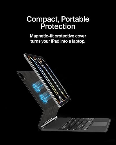 Belkin Pro Keyboard Case w/Magnetic Stand, Backlit Bluetooth Keyboard, Multi-Gesture Controls, Magnetic Apple Pencil Storage Compatibility, & Multimedia Keys for iPad Pro 13" (M4) - Black