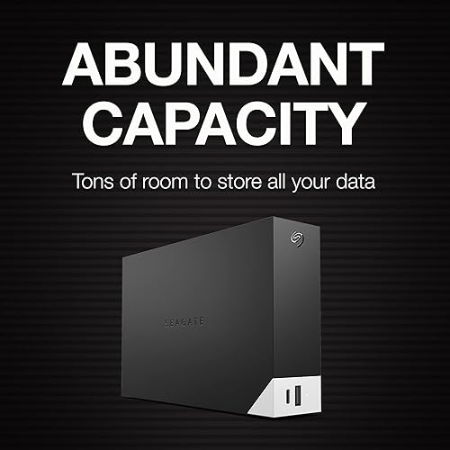 Seagate One Touch Hub 20TB External Hard Drive Desktop HDD – USB-C and USB 3.0 Port, for Computer Workstation PC Laptop Mac, 4 Months Adobe Creative Cloud Photography Plan (STLC20000400) Desktop Hub 20TB