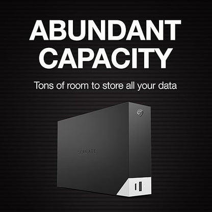 Seagate One Touch Hub 20TB External Hard Drive Desktop HDD – USB-C and USB 3.0 Port, for Computer Workstation PC Laptop Mac, 4 Months Adobe Creative Cloud Photography Plan (STLC20000400) Desktop Hub 20TB
