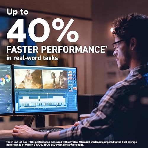 New 2024 Crucial T705 1TB PCIe Gen5 NVMe M.2 SSD - Up to 13,600 MB/s - Game Ready - Internal Solid State Drive (PC) - +1mo Adobe CC - CT1000T705SSD3 1TB T705
