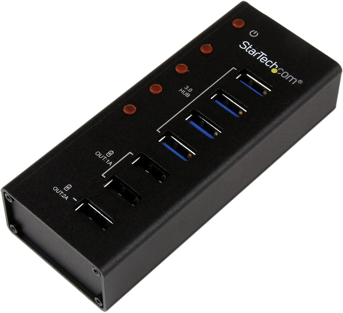 StarTech.com 7 Port USB 3.0 Charging Hub - 4 x USB-A, 3 x USB-A Dedicated Charging Ports - Powered Mountable USB Charging Station (ST4300U3C3) 4 Port + 3 Charge Port