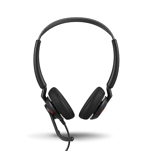 Jabra Engage 50 II Wired Stereo Headset - Noise-Cancelling 3-Mic Technology and USB-C Cable, Ultra-Lightweight - Works with All Leading Unified Communications Platforms Such as Zoom & Unify - Black Stereo UC (USB-C)