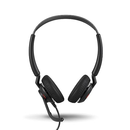 Jabra Engage 50 II Wired Stereo Headset - Noise-Cancelling 3-Mic Technology and USB-C Cable, Ultra-Lightweight - Works with All Leading Unified Communications Platforms Such as Zoom & Unify - Black Stereo UC (USB-C)
