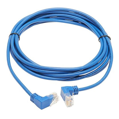 Tripp Lite Up/Down Angle Cat6 Ethernet Cable, Gigabit Molded Slim UTP Network Patch Cable, Blue, 10 ft. (N204-S10-BL-UD) Up/Down Angle 10-ft.