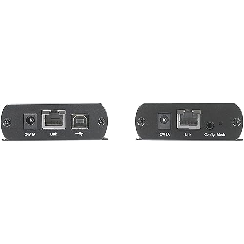StarTech.com 2 Port USB 2.0 Extender Hub Over Cat5e/Cat6 Cable (RJ45) - 330ft/100m Industrial Metal USB Extender Adapter Kit w/ESD Protection - Externally Powered - 480 Mbps (USB2002EXT2NA)