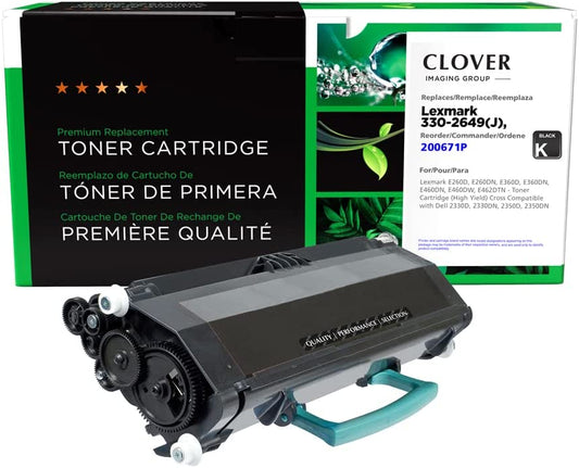 Clover imaging group Clover Remanufactured Toner Cartridge Replacement for Lexmark E260A11A, E260A21A, 330-2666(J), DM253(J), 330-2649(J), PK937(J) | Black Black 9,000