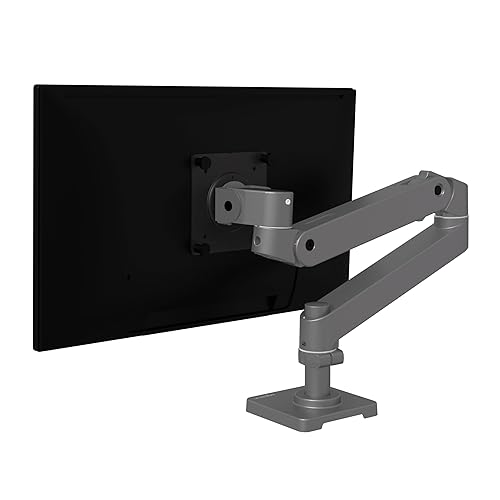 Ergotron – LX Pro Premium Monitor Arm, Single Monitor Desk Mount – fits Flat Curved Ultrawide Computer Monitors up to 34 Inches, 4 to 22 lbs, VESA 75x75mm or 100x100mm – Dark Grey Dark Grey LX Pro Arm
