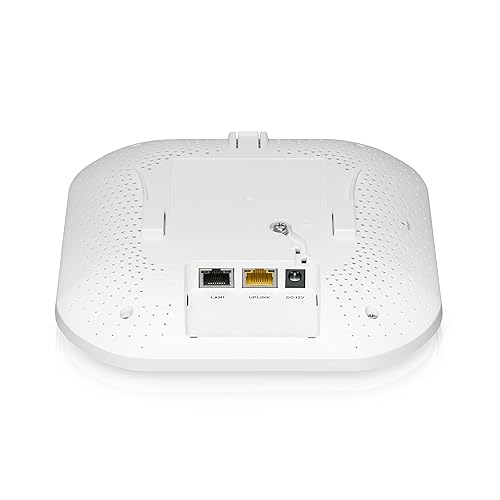 Zyxel WiFi 6E AXE5400 2.5G Multi-Gigabit Business AP | Bandflex 2.4Ghz and 5Ghz or 6Ghz Operation | 1 GbE Passthru| Mesh, Seamless Roaming, Captive Portal | Hybrid Cloud | POE+ Support | NWA220AX-6E