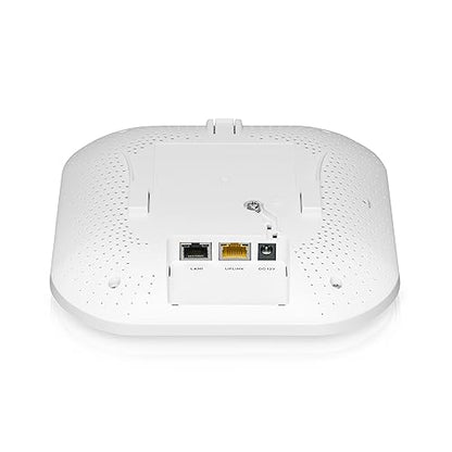 Zyxel WiFi 6E AXE5400 2.5G Multi-Gigabit Business AP | Bandflex 2.4Ghz and 5Ghz or 6Ghz Operation | 1 GbE Passthru| Mesh, Seamless Roaming, Captive Portal | Hybrid Cloud | POE+ Support | NWA220AX-6E