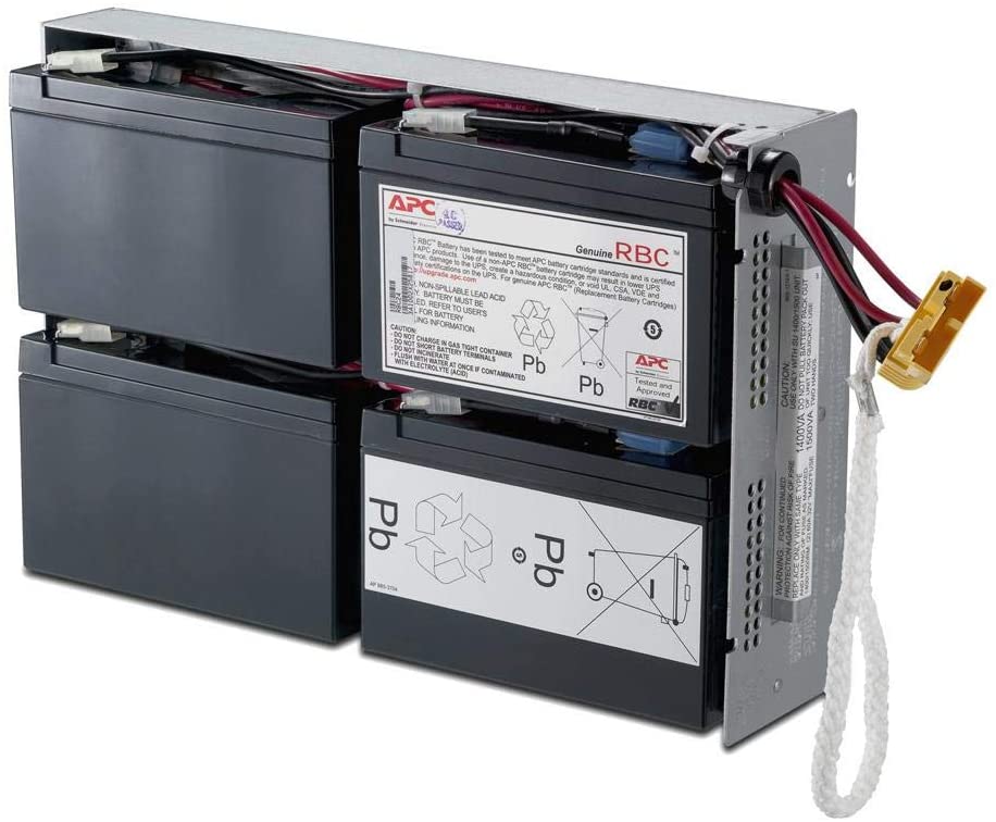 APC UPS Battery Replacement, RBC24, for APC Smart-UPS Models SMT1500RM2US, SMT1500R2-NMC, SU1400RM2U, SU1400RMNET, SUA1500RM2U and select others Black RBC24 Battery Replacement
