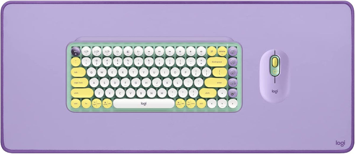 Logitech POP Keys Mechanical Wireless Keyboard with POP Mouse, Wireless Mouse &amp; Desk Mat Daydream Mint POP Keys + POP Mouse + Desk Pad