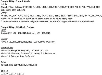NZXT Kraken G12 - GPU Mounting Kit for Kraken X Series AIO - Enhanced GPU Cooling - AMD and NVIDIA GPU Compatibility - Active Cooling for VRM, Black