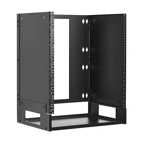 Tripp Lite 12U Wall Mount Bracket Rack Enclosure for Small Switches and Patch Panels, 14.75 inches Deep, Hinged Door for Equipment Access, 5-Year Warranty (SRWO12UBRKTSHEL)