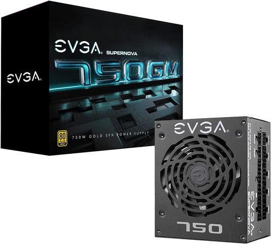 EVGA SuperNOVA 750 GM, 80 PLUS Gold 750W, Fully Modular, ECO Mode with FDB Fan, 10 Year Warranty, Includes Power ON Self Tester, SFX Form Factor, Power Supply 123-GM-0750-X1 750W GM Power Supply