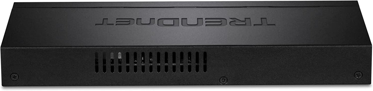 TRENDnet 8-Port Gigabit PoE+ Switch, 120W PoE Power Budget, 16Gbps Switching Capacity, IEEE 802.1p QoS, DSCP Pass-Through Support, Fanless, Wall Mountable, Lifetime Protection, Black, TPE-TG84