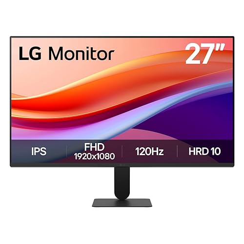 LG Full HD Monitor (27U411A) - 27" Full HD (1920x1080) Display, 120Hz Refresh Rate, sRGB 99% (Typ.), USB-C, Reader Mode & Flicker Safe, Dynamic Action Sync, Black Stabilizer, LG Switch app 27" 120Hz FHD 1920 x 1080