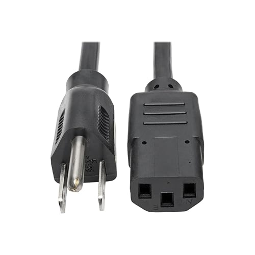 TRIPP LITE Standard Computer Power Cord 10a,18awg (Nema 5-15p to Iec-320-C13) 20-Ft. (P006-020)