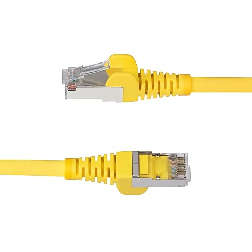 StarTech.com 5ft Yellow CAT6a Ethernet Cable, Snagless RJ45, 10GbE, 100W PoE++, S/FTP, 500MHz, 27AWG Pure Bare Copper, LSZH