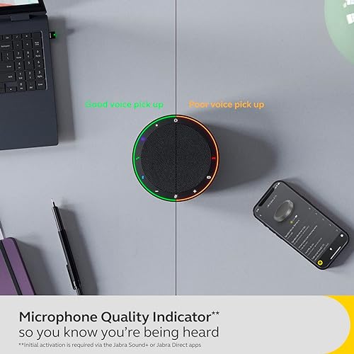 Jabra Speak2 75 Wireless Bluetooth Speakerphone – Portable Conference Speaker with 4 Noise-Cancelling Mics, 65mm Full-Range Speakers & Super-Wideband Audio - Certified Microsoft Teams Speaker – Black MS Teams Speak2 75