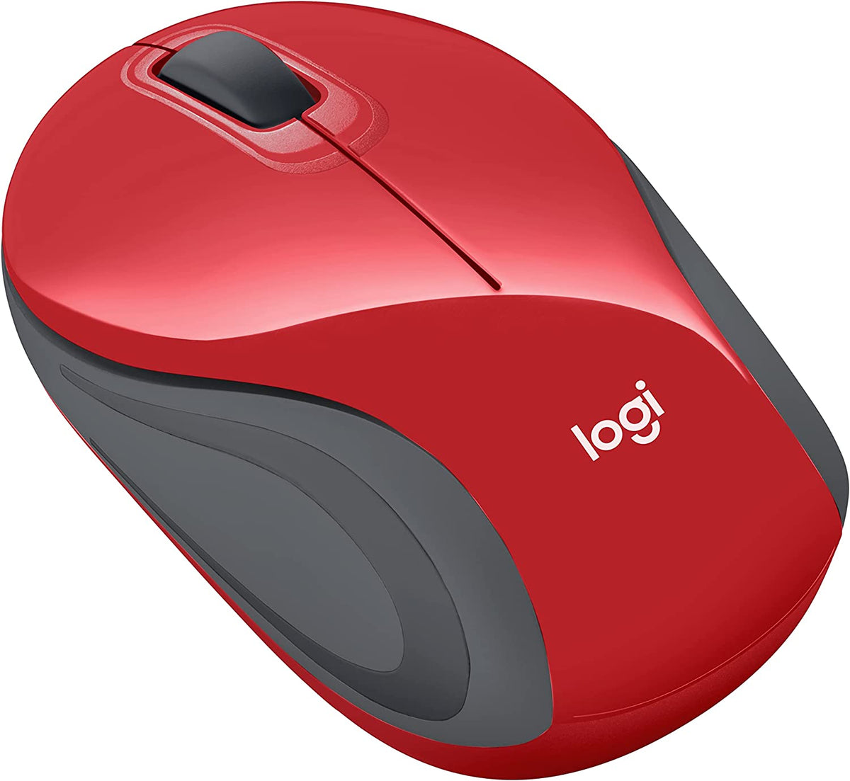Logitech Wireless Mini Mouse M187 Ultra Portable, 1000 DPI Optical Tracking, 3-Buttons, PC/Mac/Laptop - Red