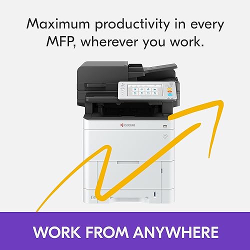 KYOCERA ECOSYS MA4000cifx All-in-One Color Laser Printer (Print/Copy/Scan/Fax), 42 ppm, 1200 dpi, Gigabit Ethernet & HyPAS Capable, 7 inch Touchscreen Panel, Dual Scan Document Processor