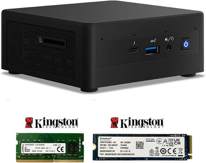 Intel NUC 11 Pro NUC11PAHi5 Panther Canyon Desktop Mini PC,Intel® Core™ i5-1135G7 4-Core, 2.4–4.2 GHz Turbo, Kingston 16GB DDR4 RAM, Kingston 512GB PCIe SSD, 28W Intel® Iris™ Xe Graphics, Win 11 Pro CORE i5 16GB Ram+512GB SSD