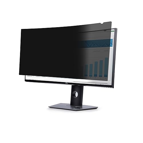 StarTech.com Privacy Screen for Dell U3824DW Curved 21:9 Monitor, Double-Sided Filter, Computer Screen Protector, TAA