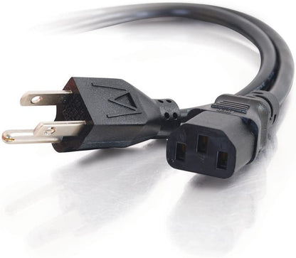 C2g/ cables to go C2G Power Cord, Replacement Power Cable, 3 Pin Connector, Universal Power Cord, 5-15P to C13, 18 AWG, Black, 3 Feet (4.57 Meters), Cables to Go 03129 3 Feet Universal Cord