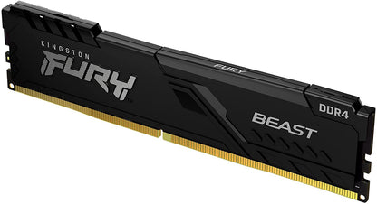 Kingston FURY Beast 16GB 3200MHz DDR4 CL16 Desktop Memory Single Stick KF432C16BB/16, Black Black 16GB 3200MHz Ram Only