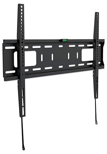 Manhattan Wall Mount For Flat Panel Display, Curved Screen Display, Lcd Display, Led Display, Plasma Display - Black - 1 Display(s) Supported70" Screen Support - 50 Kg Load Capacity